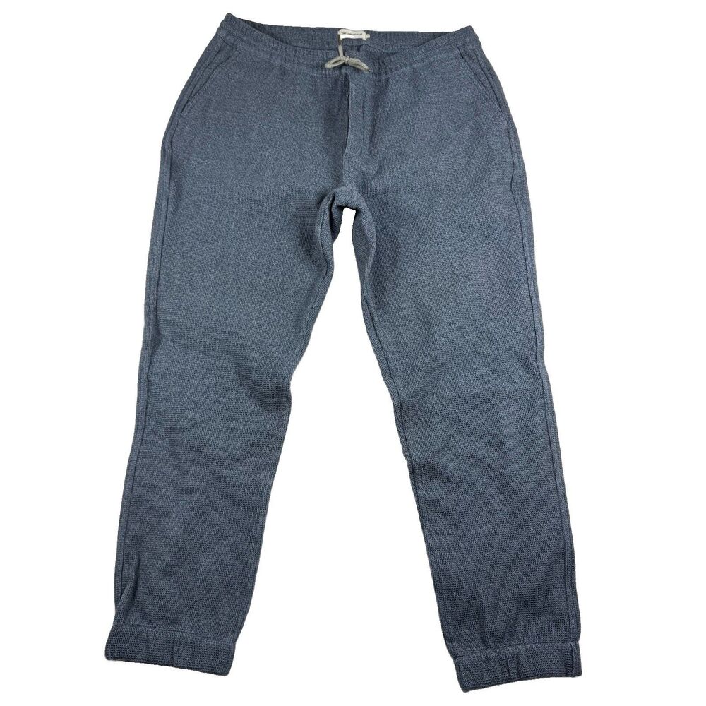 Taylor Stitch The Apres Pant Joggers Sashiko Men's XL Navy* 30" Inseam Cotton